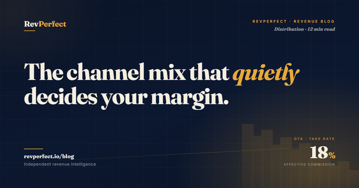 Hotel channel mix strategy — the percentages that decide your margin
