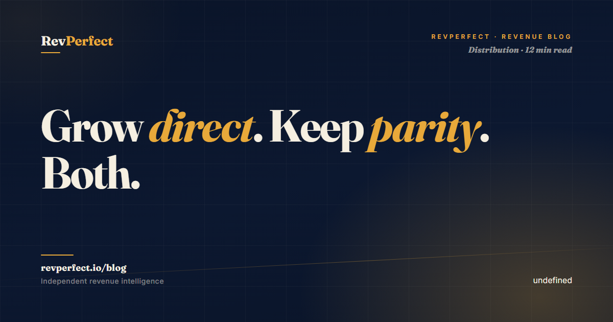 How to grow direct bookings — parity-safe levers that move share without triggering an OTA contract clause